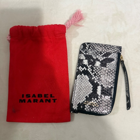 Isabel Marant Kochi card holder python zip wallet - Picture 5 of 5